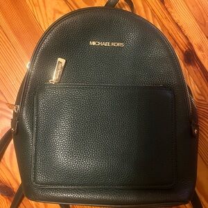 Michael Kors Backpack Purse -Hunter Green Perfect for Fall and Winter !